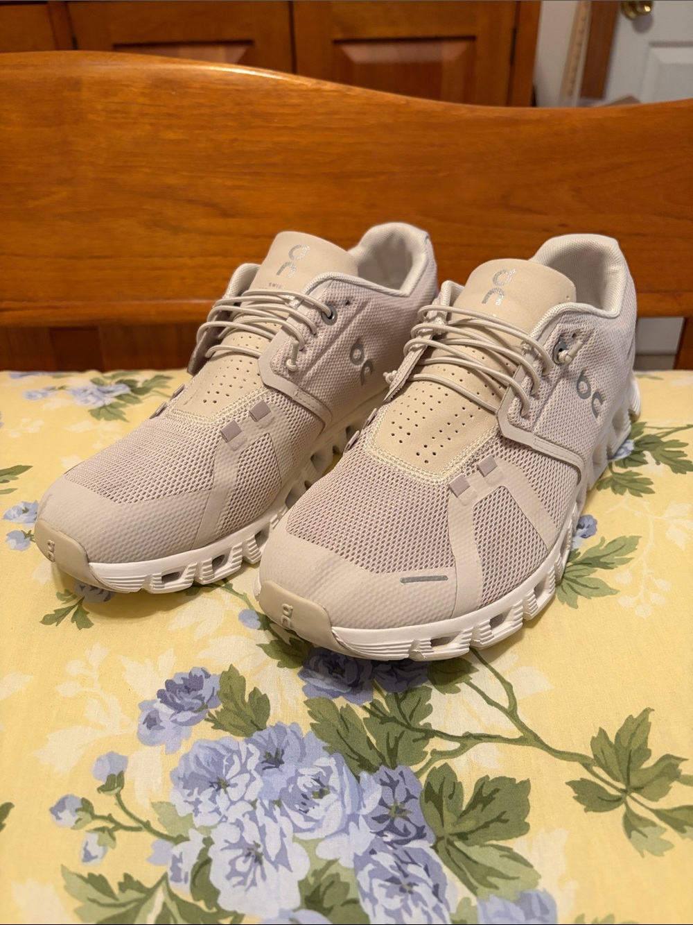 On Running On Cloud 5 Women’s Neutral Beige Athletic Sneakers